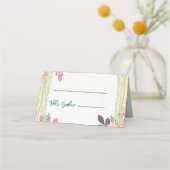 Blumen-Hochzeitsplatzkarten Platzkarte (Vorderseite)