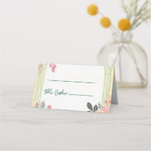 Blumen-Hochzeitsplatzkarten