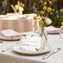 Blumen-Hochzeitsplatzkarten