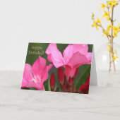 Blumen-, hübsches Rosa blüht Geburtstagskarte Karte (Gelbe Blume)