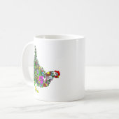 Blumen-Huhn-Kaffee-Tasse Kaffeetasse (Vorderseite Links)