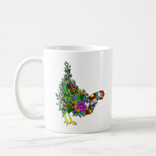 Blumen-Huhn-Kaffee-Tasse Kaffeetasse