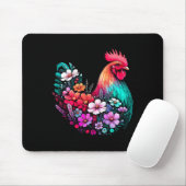 Blumen-Hühner-Mädchen-Blume Mousepad (Mit Mouse)