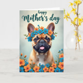Blumen-Hund-Muttertagskarte Karte (Gelbe Blume)