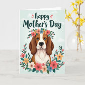 Blumen-Hund-Muttertagskarte Karte (Gelbe Blume)
