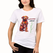Blumen-Hund-T-Shirt | Süßes Blumen-Hund-Design