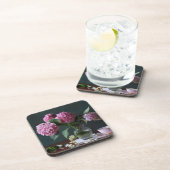 Blumen | Hydrangeas in Vase Getränkeuntersetzer (Rechte Seite)