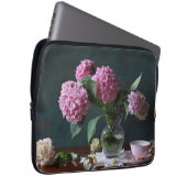 Blumen | Hydrangeas in Vase Laptopschutzhülle (Vorne Rechts)