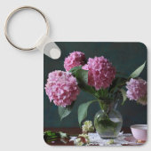 Blumen | Hydrangeas in Vase Schlüsselanhänger (Vorderseite)
