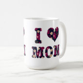 Blumen Ich liebe Mama Kaffeetasse (VorderseiteRechts)