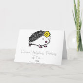 Blumen-Igel, denkend an Sie… Karte (Rückseite)