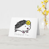 Blumen-Igel, denkend an Sie… Karte (Gelbe Blume)