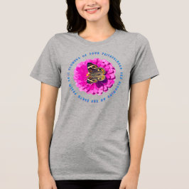 Blumen Ihrer Treue Schmetterling & Blume Tri-Blend Shirt