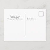 Blumen-Illustration neue Zuhause bewegen Ankündigungspostkarte (Rückseite)