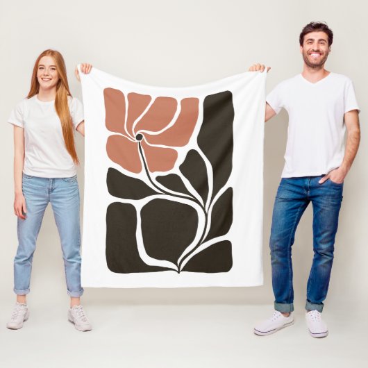 Blumen Illustrationskunstwerk Fleecedecke (Beispiel)