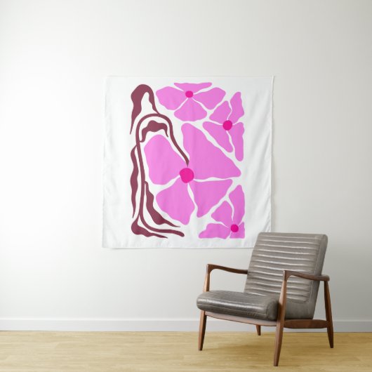 Blumen Illustrationskunstwerk Wandteppich (Beispiel)