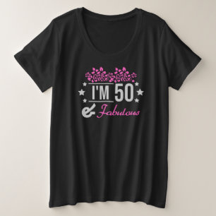 Blumen im 50 Jahre alt und fabelhaftes Sprichwort Große Größe T-Shirt