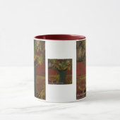 Blumen im blauen Vase Tasse (Zentrum)