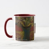 Blumen im blauen Vase Tasse (Links)