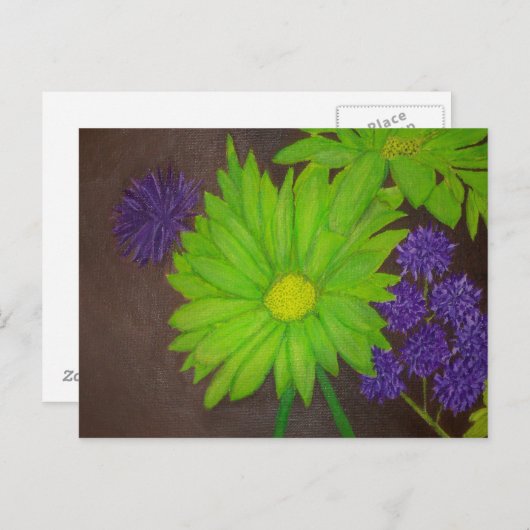 Blumen im Garten Postkarte (Vorne/Hinten)