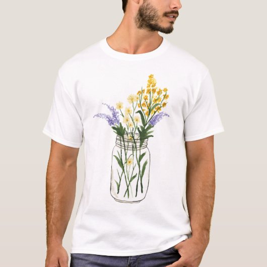 Blumen im Glas T-Shirt (Vorderseite)