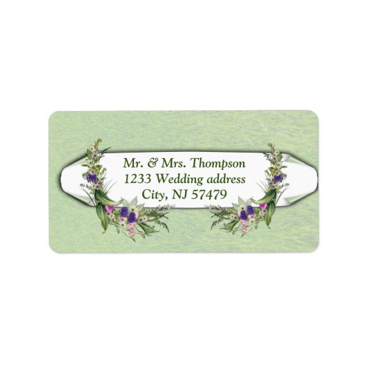 Blumen im Sommer Adressaufkleber (Vorne)