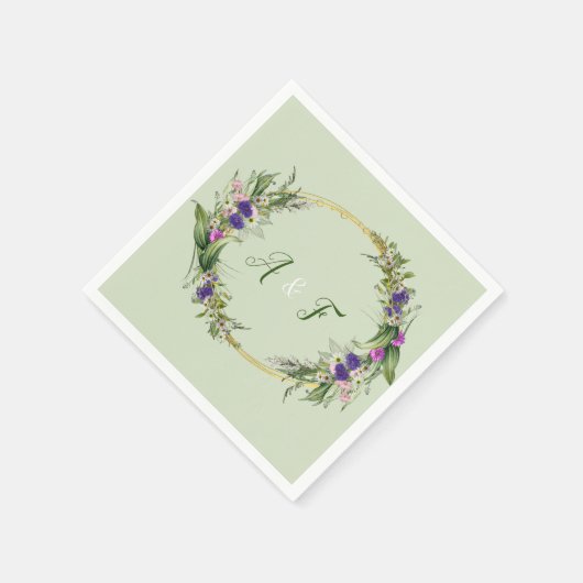 Blumen im Sommer Serviette (Ecke)