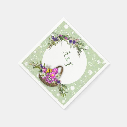 Blumen im Sommer Serviette (Ecke)