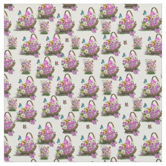 Blumen im Sommer Stoff (Nahaufnahme)