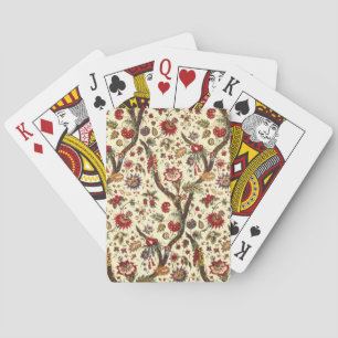 Blumen im Vintage-Stil, Blumenmuster Kunst Spielkarten