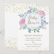 Blumen-Imitat mit Babydusche Glitzer