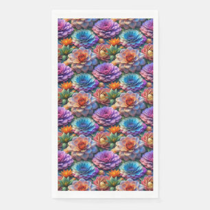 Blumen in 3D Serviette
