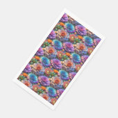 Blumen in 3D Serviette (Ecke)