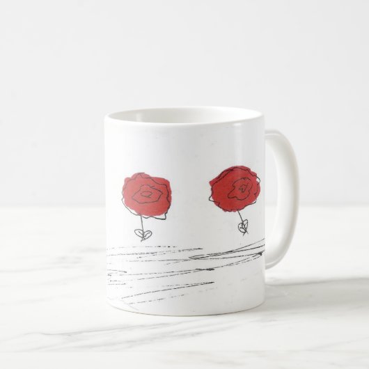 Blumen in der roten Tasse (VorderseiteRechts)