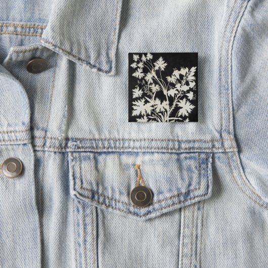 Blumen in der Silhouette Button (Beispiel)