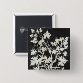 Blumen in der Silhouette Button (Vorne & Hinten)