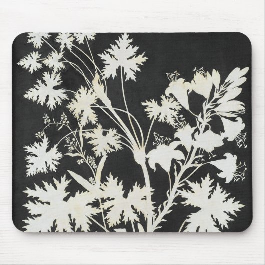 Blumen in der Silhouette Mousepad (Vorne)