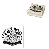 Blumen in einem Buch Gummistempel (Stempel)
