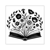 Blumen in einem Buch Gummistempel (Prägung)