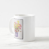 Blumen in einem chinesischen Glas Kaffeetasse (Vorderseite Links)