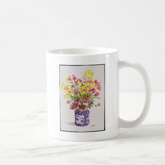 Blumen in einem chinesischen Glas Kaffeetasse (Rechts)