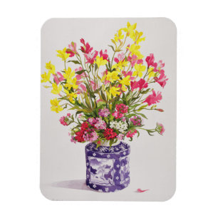 Blumen in einem chinesischen Glas Magnet