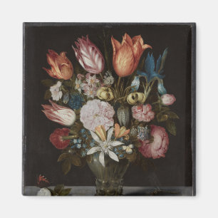 Blumen in einem Glas, Ambrosius Bosschaert Ölfarb Magnet