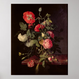 Blumen in einem Glasvase, 1667 Poster