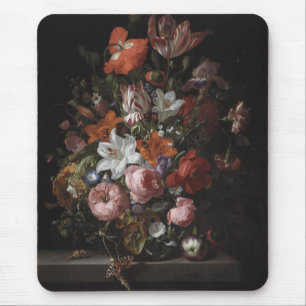 Blumen in einem Glasvase, 1704 Mousepad