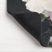 Blumen in einem Glasvase Mousepad (Ecke)