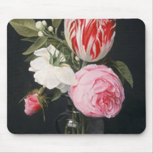 Blumen in einem Glasvase Mousepad