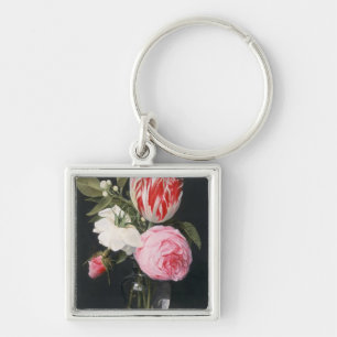 Blumen in einem Glasvase Schlüsselanhänger
