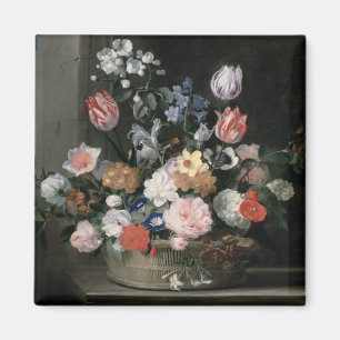 Blumen in einem Korb, 1650-56 Magnet
