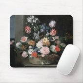 Blumen in einem Korb, 1650-56 Mousepad (Mit Mouse)